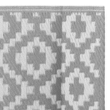 vidaXL Χαλί εξωτερικού χώρου ARAKIL Γκρι 140x200 cm PP