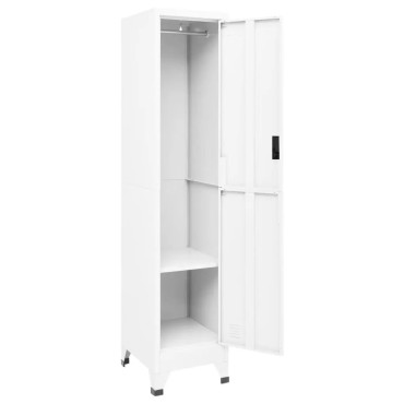 vidaXL Φοριαμός Λευκός 38x45x180cm Ατσάλινος 1 τεμ.