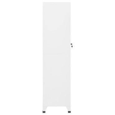 vidaXL Φοριαμός Λευκός 38x45x180cm Ατσάλινος 1 τεμ.