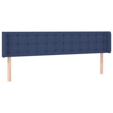 vidaXL Κεφαλάρι Κρεβατιού LED Μπλε 183x16x78/88cm Υφασμάτινο 1 τεμ.