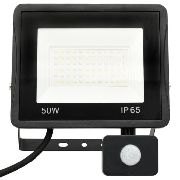 vidaXL Προβολέας LED με Αισθητήρα Θερμό Λευκό 50 W
