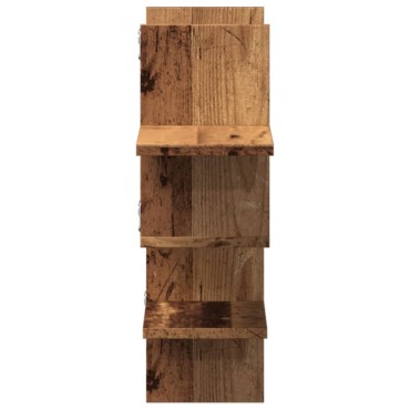 vidaXL Ραφιέρα Τοίχου Όψη Παλαιού Ξύλου 124,5x18x60,5cm Επεξ. Ξύλο 1 τεμ.