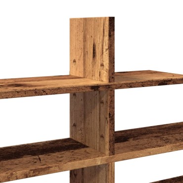 vidaXL Ραφιέρα Τοίχου Όψη Παλαιού Ξύλου 124,5x18x60,5cm Επεξ. Ξύλο 1 τεμ.