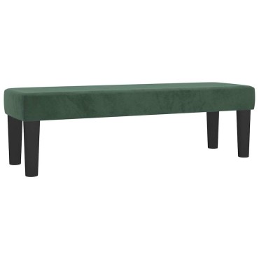 vidaXL Κρεβάτι Boxspring με Στρώμα Σκούρο Πράσινο 140x200εκ. Βελούδινο