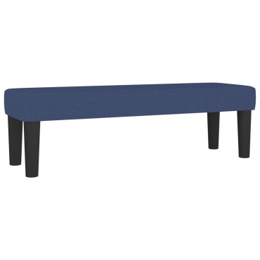 vidaXL Κρεβάτι Boxspring με Στρώμα Μπλε 140x190cm Υφασμάτινο 1 τεμ. - Διπλό