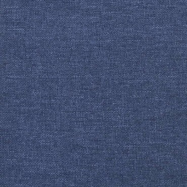 vidaXL Κρεβάτι Boxspring με Στρώμα Μπλε 140x190cm Υφασμάτινο 1 τεμ. - Διπλό