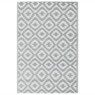 vidaXL Χαλί εξωτερικού χώρου ARAKIL γκρι 120x180 cm PP