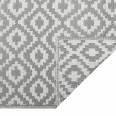 vidaXL Χαλί εξωτερικού χώρου ARAKIL γκρι 120x180 cm PP