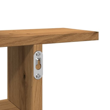 vidaXL Ραφιέρες Τοίχου 2 τεμ. Αρτισιανή Δρυς 50x12x50cm Επεξ. Ξύλο
