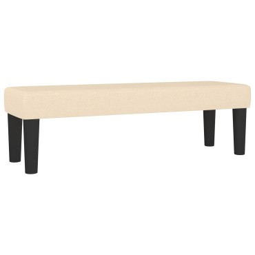 vidaXL Πάγκος Κρεμ 100x30x30cm Υφασμάτινος 1 τεμ.