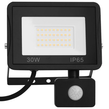 vidaXL Προβολέας LED με Αισθητήρα Θερμό Λευκό 30 W