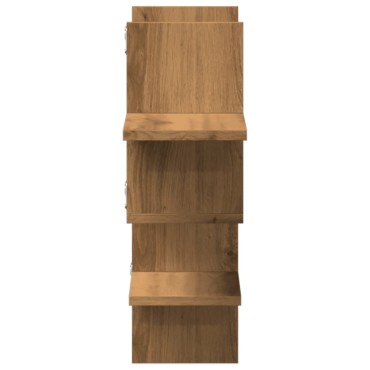 vidaXL Ραφιέρα Τοίχου Αρτισιανή Δρυς 124,5x18x60,5cm Επεξ. Ξύλο 1 τεμ.