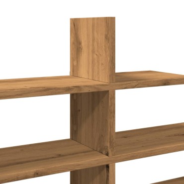 vidaXL Ραφιέρα Τοίχου Αρτισιανή Δρυς 124,5x18x60,5cm Επεξ. Ξύλο 1 τεμ.