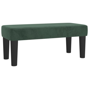 vidaXL Κρεβάτι Boxspring με Στρώμα Σκούρο Πράσινο 90x200 εκ. Βελούδινο
