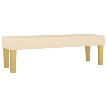 vidaXL Κρεβάτι Boxspring με Στρώμα Κρεμ 160x200cm Υφασμάτινο 1 τεμ. - Διπλό