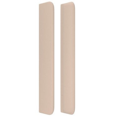 vidaXL Κεφαλάρι με Πτερύγια Καπουτσίνο 93x16x118/128cm Συνθ. Δέρμα 1 τεμ.