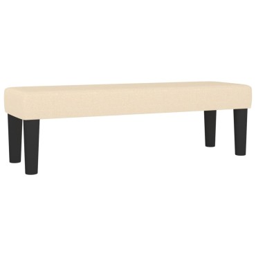 vidaXL Κρεβάτι Boxspring με Στρώμα Κρεμ 160x200cm Υφασμάτινο 1 τεμ. - Διπλό