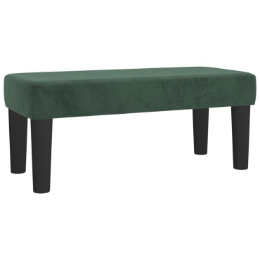 vidaXL Κρεβάτι Boxspring με Στρώμα Σκούρο Πράσινο 120x200εκ. Βελούδινο