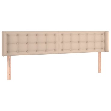 vidaXL Κεφαλάρι με Πτερύγια Καπουτσίνο 183x16x78/88cm Συνθετικό Δέρμα 1 τεμ.