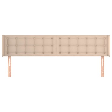 vidaXL Κεφαλάρι με Πτερύγια Καπουτσίνο 183x16x78/88cm Συνθετικό Δέρμα 1 τεμ.