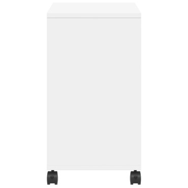 vidaXL Βοηθητικό Τραπέζι με Ρόδες Λευκό 50x30x55cm Επεξεργ. Ξύλο 1 τεμ.