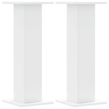vidaXL Βάσεις Ηχείων 2 Τεμ. Λευκή 30x30x80 εκ. Επεξ. Ξύλο