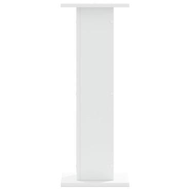 vidaXL Βάσεις Φυτών 2 τεμ. Λευκές 30x30x80 εκ. από Επεξεργασμένο Ξύλο