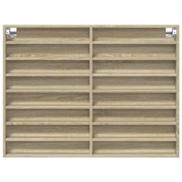 vidaXL Βιτρίνα Χρώμα Sonoma Δρυς 100x8,5x75cm από Επεξεργασμένο Ξύλο