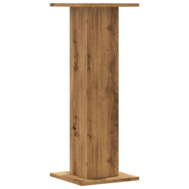 vidaXL Βάσεις Φυτών 2 τεμ. Αρτισιανή Δρυς 30x30x80 εκ. Επεξ. Ξύλο