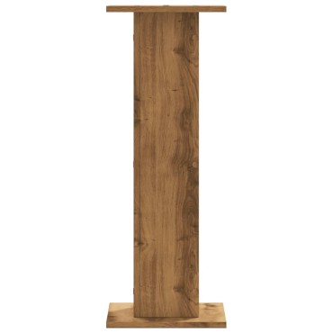 vidaXL Βάσεις Φυτών 2 τεμ. Αρτισιανή Δρυς 30x30x80 εκ. Επεξ. Ξύλο