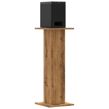 vidaXL Βάσεις Ηχείων 2 τεμ. Αρτισιανή Δρυς 30x30x80 εκ. Επεξ. Ξύλο