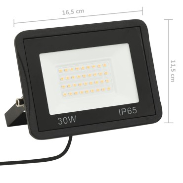 vidaXL Προβολείς LED 2 τεμ. Θερμό Λευκό 30 W