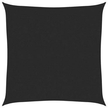 vidaXL Πανί Σκίασης Μαύρο 6 x 6 μ. από HDPE 160 γρ./μ²