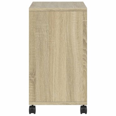 vidaXL Βοηθητικό Τραπέζι με Ρόδες Sonoma Δρυς 50x30x55cm Επεξ. Ξύλο 1 τεμ.