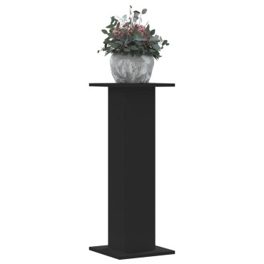 vidaXL Βάσεις Φυτών 2 τεμ. Μαύρες 30x30x80 εκ. από Επεξεργασμένο Ξύλο