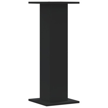 vidaXL Βάσεις Φυτών 2 τεμ. Μαύρες 30x30x80 εκ. από Επεξεργασμένο Ξύλο