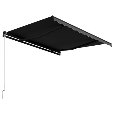vidaXL Τέντα Συρόμενη Χειροκίνητη Ανθρακί 350 x 250 εκ.