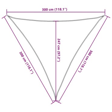 vidaXL Πανί Σκίασης Πορτοκαλί 3 x 3 x 3 μ. 160 γρ./μ² από HDPE
