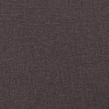 vidaXL Κρεβάτι Boxspring με Στρώμα Σκούρο Καφέ 200x200cm Υφασμάτινο 1 τεμ. - Διπλό