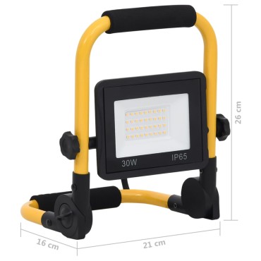 vidaXL Προβολέας LED με Λαβή Ψυχρό Λευκό 30 W