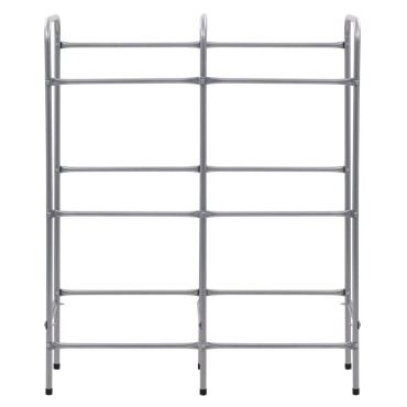 vidaXL Ράφι Αποθήκευσης για 3 Κιβώτια Ασημί 96x33x116 εκ. Ατσάλινο