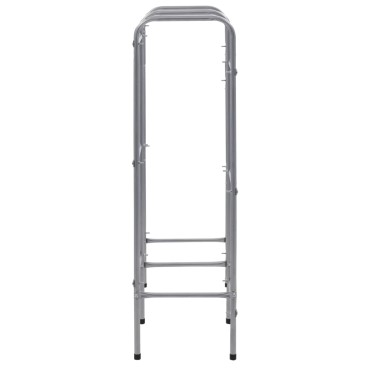 vidaXL Ράφι Αποθήκευσης για 3 Κιβώτια Ασημί 96x33x116 εκ. Ατσάλινο