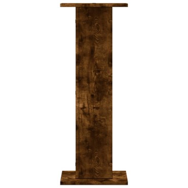 vidaXL Βάσεις Φυτών 2Τεμ. Καπνιστή Δρυς 30x30x80εκ. Επεξεργασμένο Ξύλο