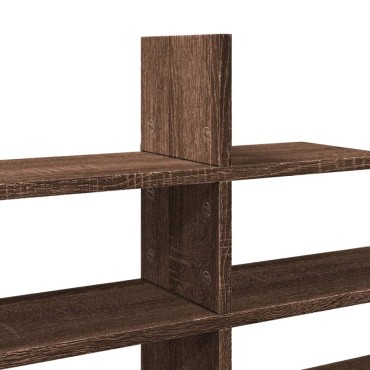 vidaXL Ραφιέρα Τοίχου Καφέ Δρυς 124,5x18x60,5cm Επεξεργασμένο Ξύλο 1 τεμ.