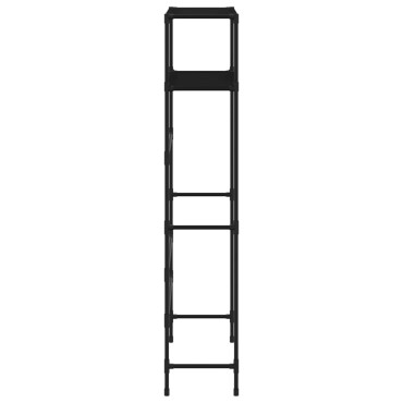 vidaXL Ραφιέρα 2 Επιπέδων για Πλυντήριο Μαύρη 69x28x143 εκ. από Σίδερο