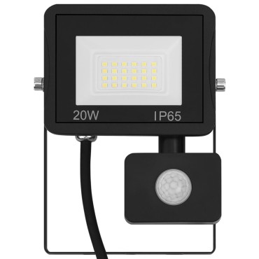 vidaXL Προβολέας LED με Αισθητήρα Θερμό Λευκό 20 W