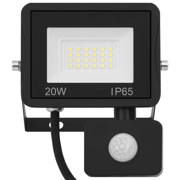 vidaXL Προβολέας LED με Αισθητήρα Θερμό Λευκό 20 W
