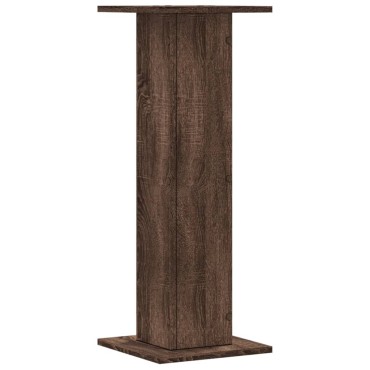vidaXL Βάσεις Φυτών 2 Τεμ. Καφέ Δρυς 30x30x80 εκ. Επεξεργασμένο Ξύλο