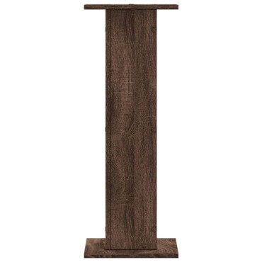 vidaXL Βάσεις Φυτών 2 Τεμ. Καφέ Δρυς 30x30x80 εκ. Επεξεργασμένο Ξύλο