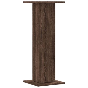 vidaXL Βάσεις Φυτών 2 Τεμ. Καφέ Δρυς 30x30x80 εκ. Επεξεργασμένο Ξύλο